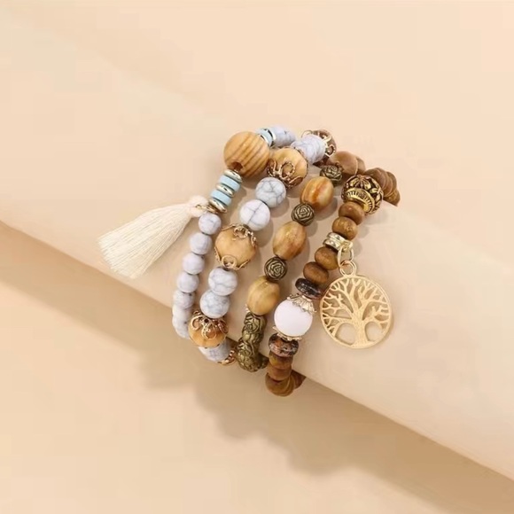 Creative Bohemian Bracelet Layered Beaded Stretch Bracelet - Picture 1 of 4